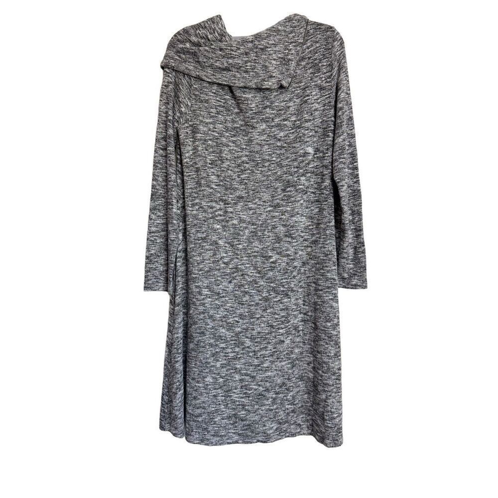 Soft Surroundings Womens Size Medium Heather Gray Midi Cowl Neck Dress - Picture 2 of 9